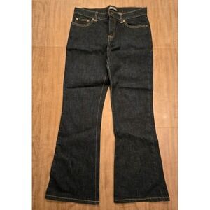 Victoria Secret London Jean Flare Jeans Women's 6 VS Dark Stretch Buttonfly Y2K